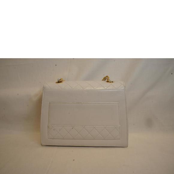 Chanel Matelasse Shoulder Chain Calf Bag White - Picture 1 of 10